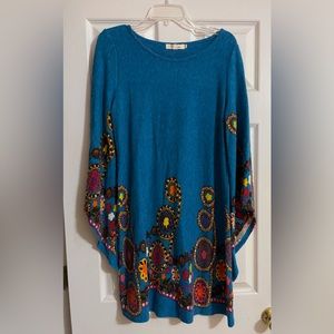 Sweater dress Turquoise XL